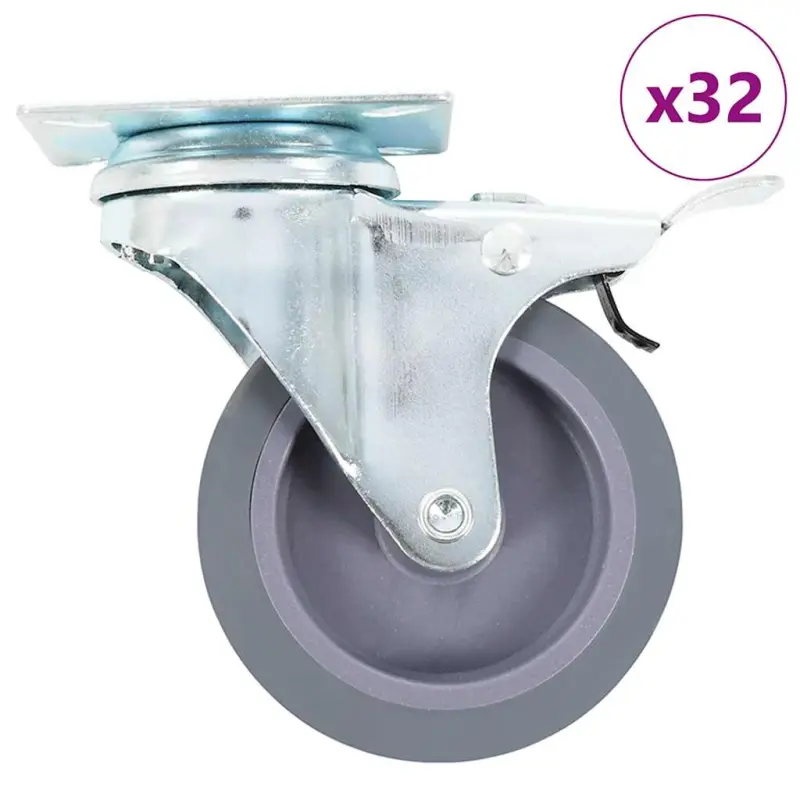 32 kółka skrętne, 75 mm