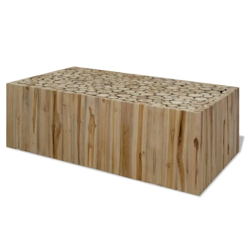 Stolik kawowy z drewna tekowego, 90 x 50 x 30 cm