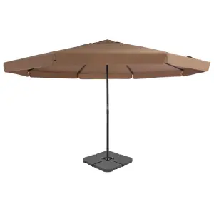 Parasol ogrodowy z przenośną podstawą, taupe