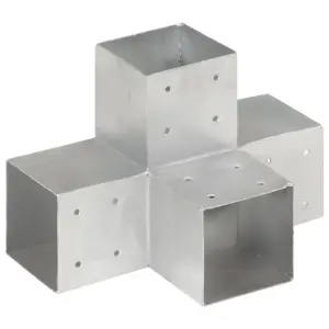 Łącznik w kształcie X, galwanizowany metal, 101x101 mm