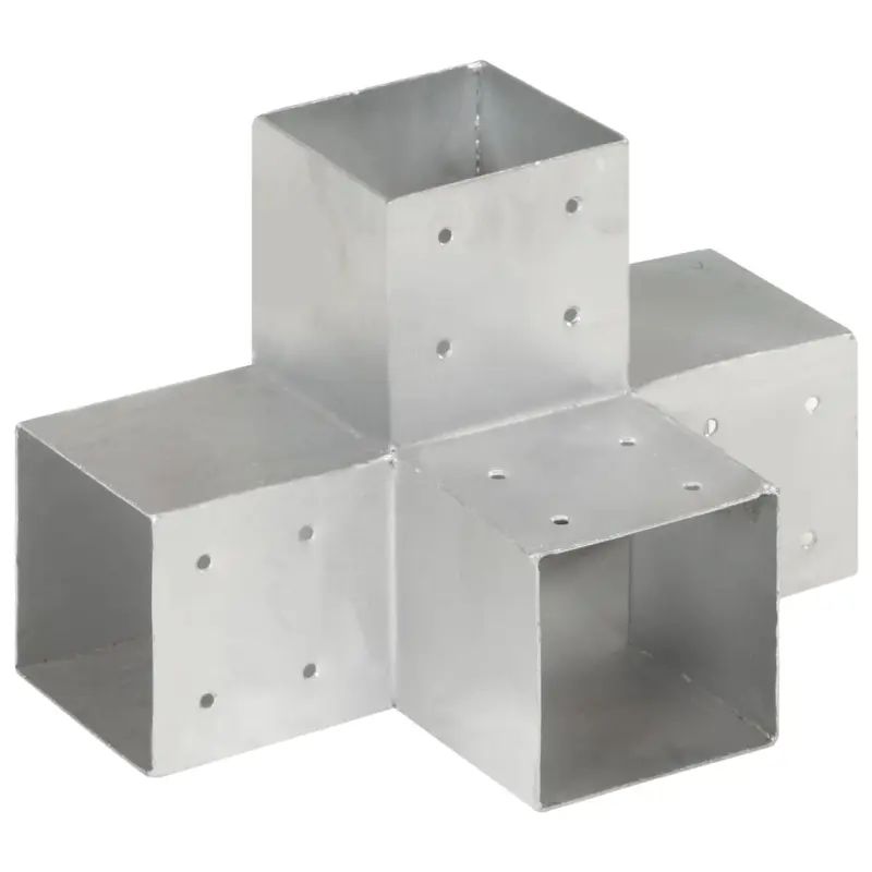 Łącznik w kształcie X, galwanizowany metal, 101x101 mm