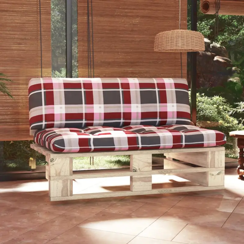 Ogrodowa sofa środkowa z palet, impregnowane drewno sosnowe