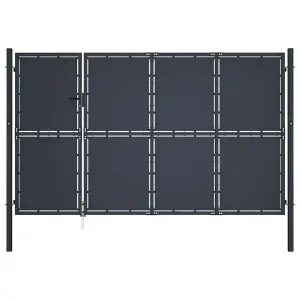 Brama ogrodowa stalowa 350x150 cm antracytowa