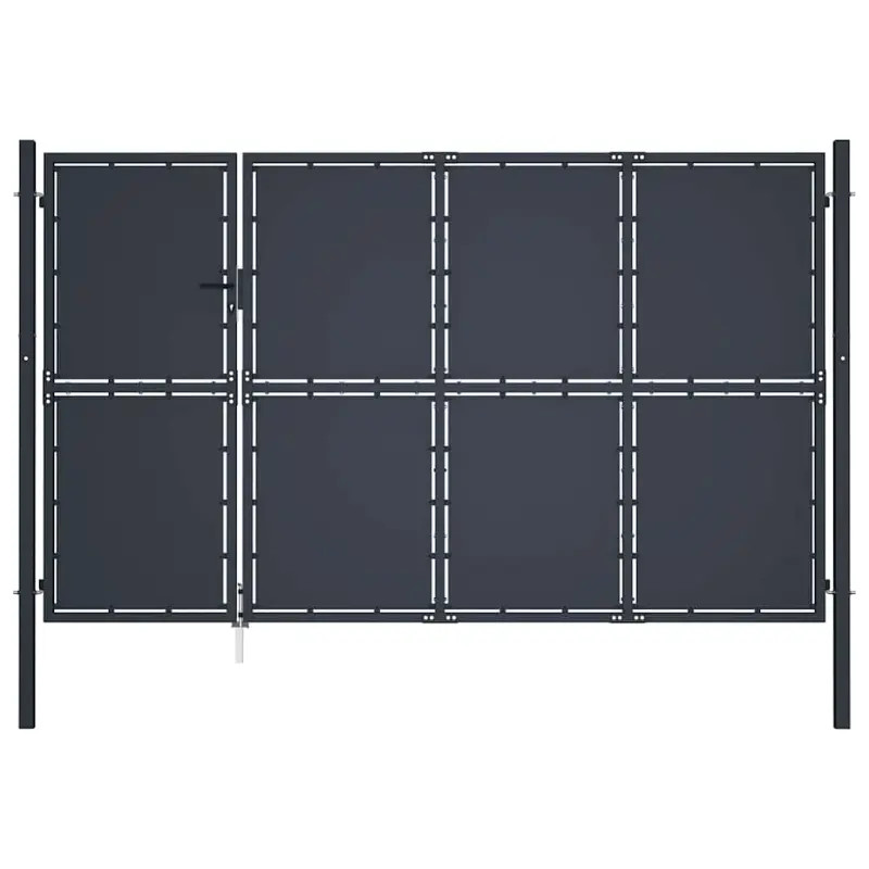 Brama ogrodowa stalowa 350x150 cm antracytowa