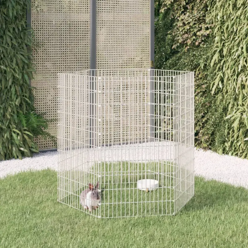 Kojec dla zwierząt, 6 paneli, 54x100 cm, galwanizowane żelazo