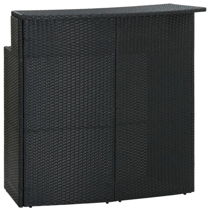Ogrodowy stolik barowy, czarny, 120x55x110 cm, polirattan