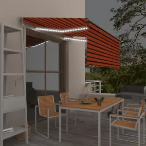 Automatyczna markiza z zasłoną, LED i czujnikiem, 3x2,5 cm