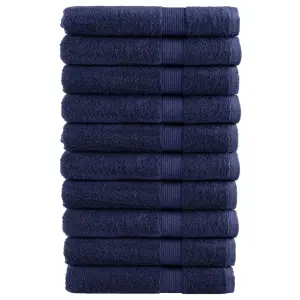Ręczniki premium, SOLUND, 10 szt., granatowe, 80x200 cm, 600 g/m²
