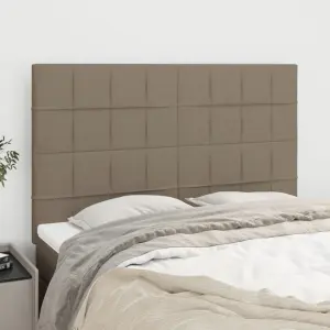 Zagłówek taupe 144x5x118/128 cm materiał