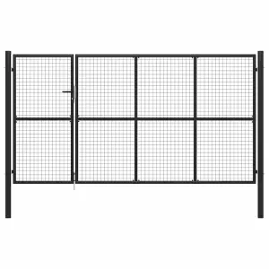 Brama ogrodowa stalowa 350x150 cm antracytowa