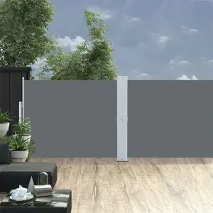Wysuwana markiza boczna na taras, 140x1200 cm, antracytowa