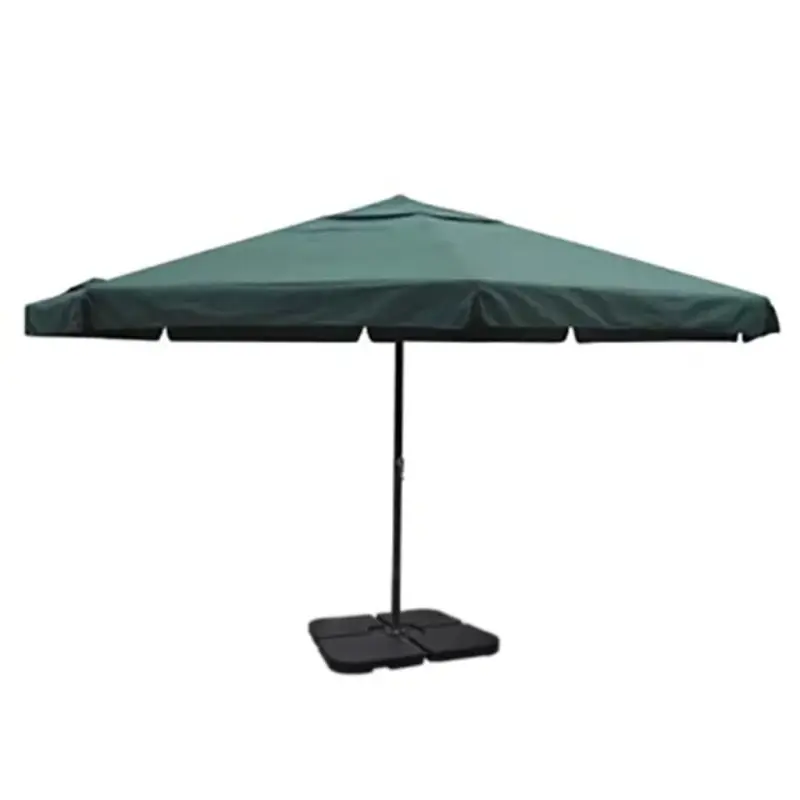 Parasol ogrodowy z przenośną, aluminiową podstawą, zielony