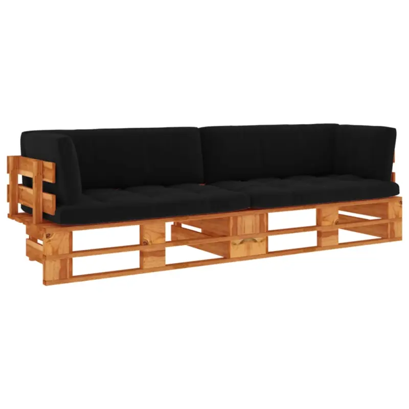 Meble ogrodowe sofa 2-osobowa z palet drewno sosnowe miodowy brąz
