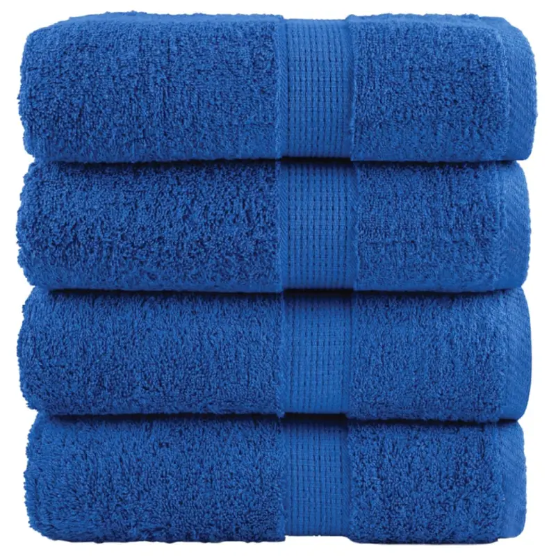 Ręczniczki premium, SOLUND, 4 szt., niebieskie, 30x50 cm, 600 g/m²