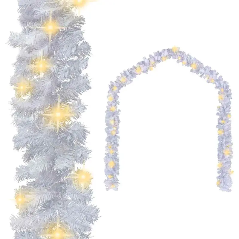 Świąteczna girlanda z lampkami LED, 20 m, biała