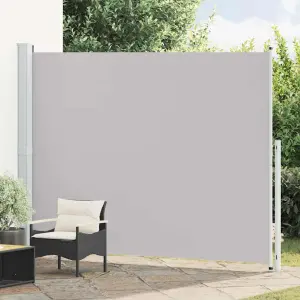 Zwijana markiza boczna na taras, 220x300 cm, szara