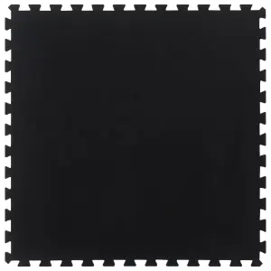 Podłogowa mata gumowa, czarna, 12 mm, 100x100 cm