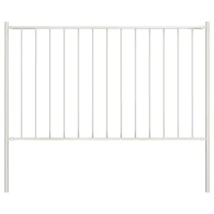 Panel ogrodzeniowy Woerden ze słupkami stalowymi 1,7x0,75 m, biały