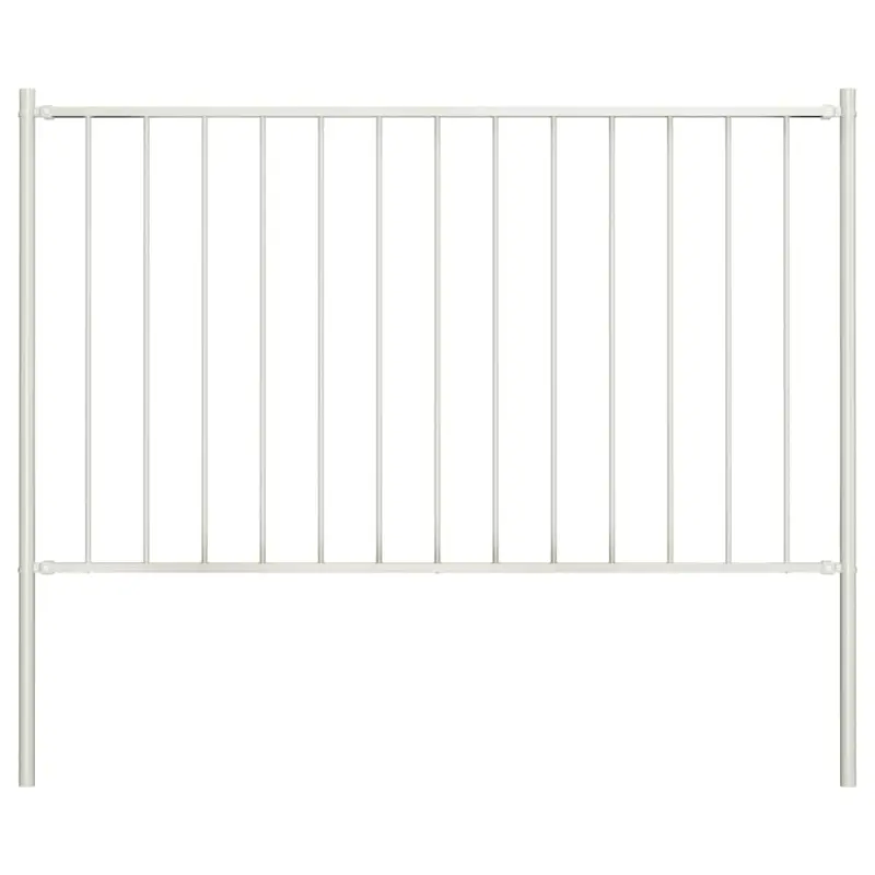Panel ogrodzeniowy Woerden ze słupkami stalowymi 1,7x0,75 m, biały