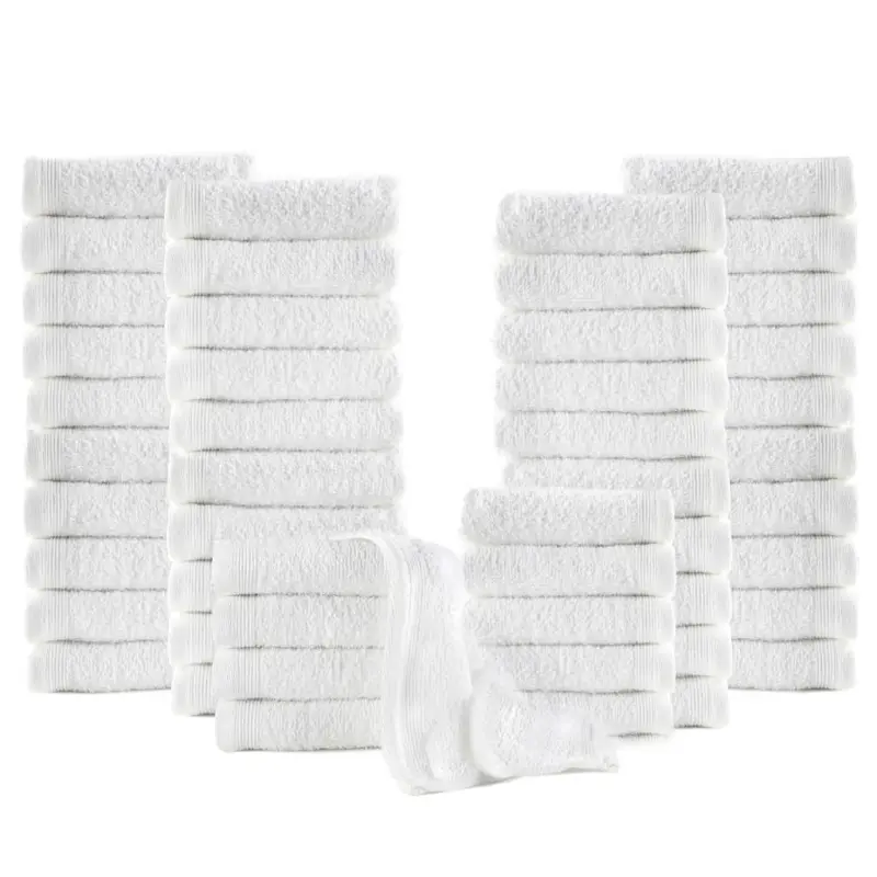Ręczniki hotelowe, 50 szt., bawełna, 350 g/m², 30x30 cm, białe