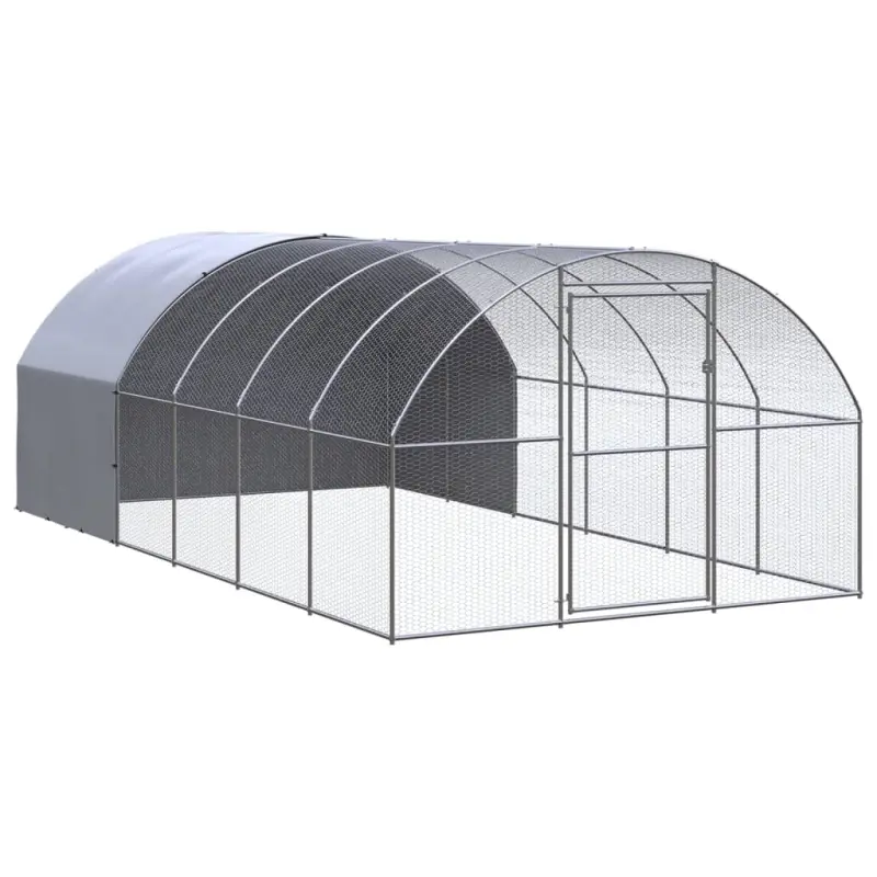 Klatka zewnętrzna dla kurcząt, 3x6x2 m, stal galwanizowana