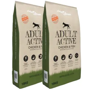 Sucha karma dla psów Adult Active Chicken & Fish, 2 szt., 30 kg