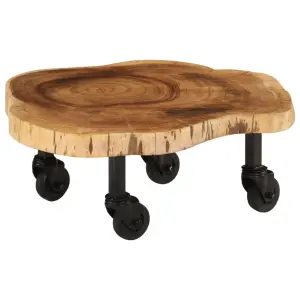 Stolik kawowy z litego drewna akacjowego, 60x55x25 cm