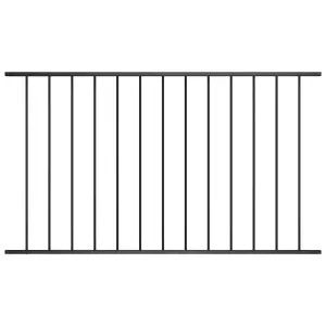 Panel ogrodzeniowy Woerden stal malowana proszkowo 1,7x1,17 m czarny