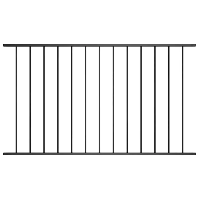 Panel ogrodzeniowy Woerden stal malowana proszkowo 1,7x1,17 m czarny