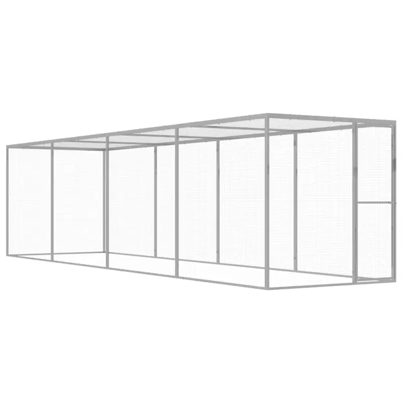 Klatka dla kota, 6 x 1,5 x 1,5 m, stal galwanizowana