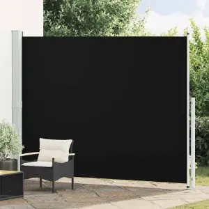 Zwijana markiza boczna na taras, 220x300 cm, czarna