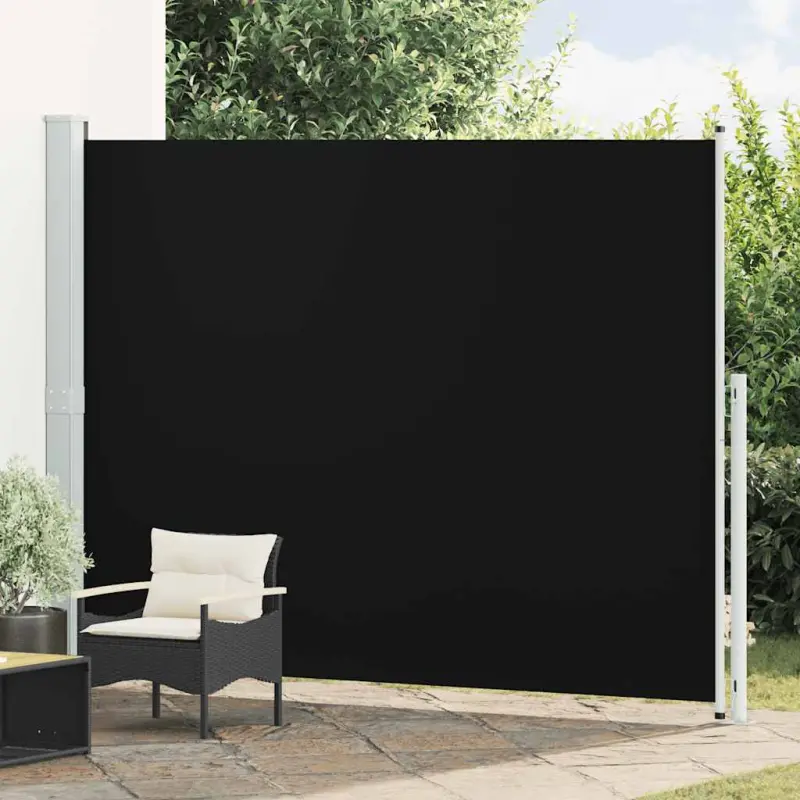 Zwijana markiza boczna na taras, 220x300 cm, czarna
