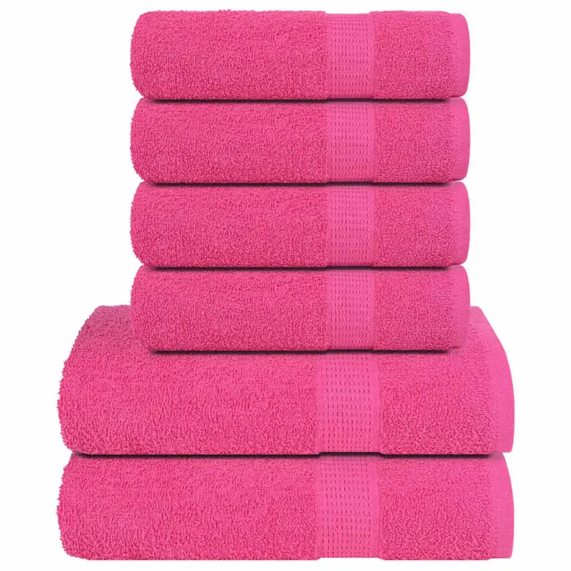 6-cz. zestaw ręczników, FROGN, różowy, 360 g/m²