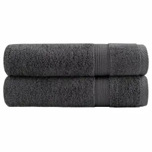 Ręczniki premium, SOLUND, 2 szt., antracytowe, 50x100 cm, 600 g/m²