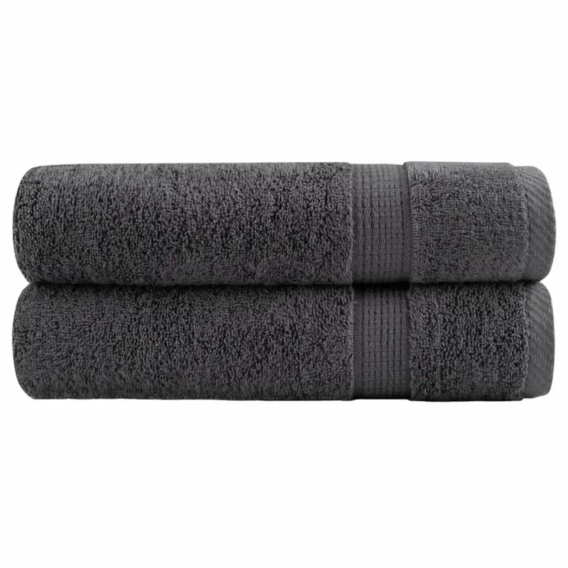 Ręczniki premium, SOLUND, 2 szt., antracytowe, 50x100 cm, 600 g/m²