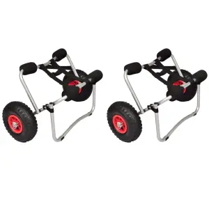 Wózki do transportu kajaka, 2 szt., aluminiowe