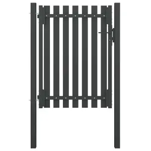 Brama ogrodowa stalowa 100x125 cm antracytowa