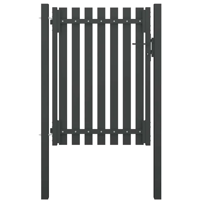 Brama ogrodowa stalowa 100x125 cm antracytowa