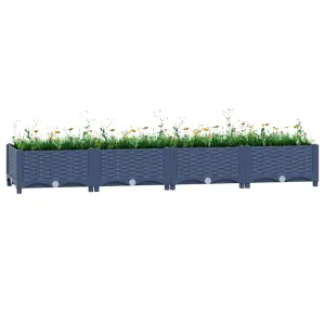 Donica do podniesionej rabaty, 160x40x23 cm, polipropylen