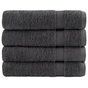Ręczniki premium, SOLUND, 4 szt., antracytowe, 70x140 cm, 600 g/m²